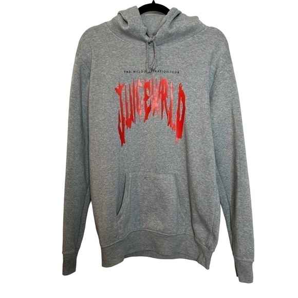 Juiceworld Other - JUICEWORLD The World Domination Tour Gray Hoodie Sz. L